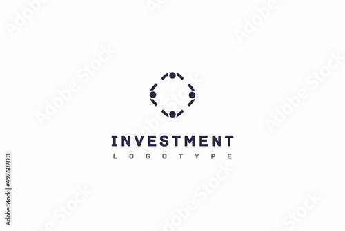 Obraz na plátně Template minimalist logo design for investment company