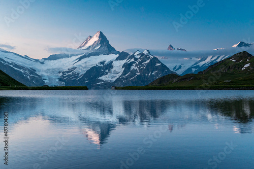 sunrise at Bachalpsee in the Swiss Alps near Grindelwald