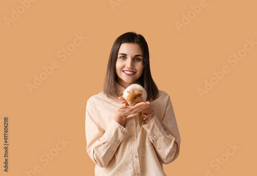 Beautiful young woman with ...