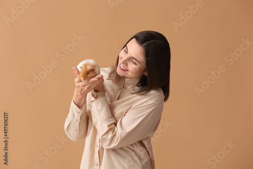 Beautiful young woman with ...
