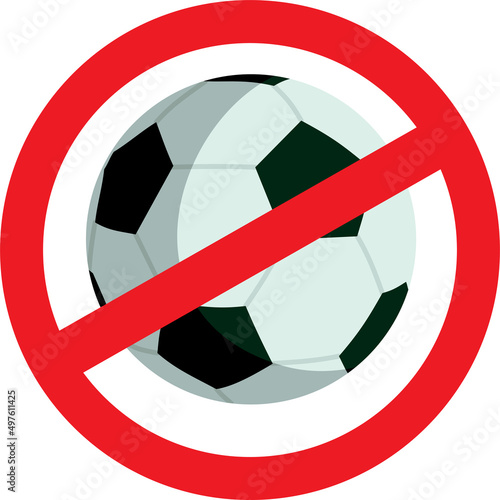 No football Protesting Vector Stop Symbol Sign