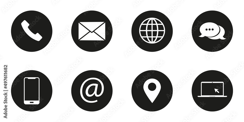 The concept of communication with us. Web icon set. eps10 The concept of communication with us. Web icon set. eps10