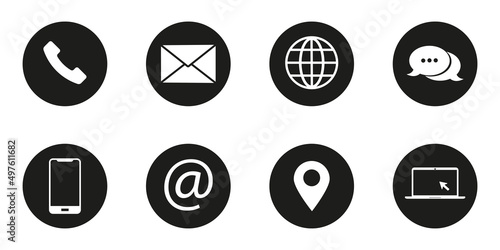 The concept of communication with us. Web icon set. eps10