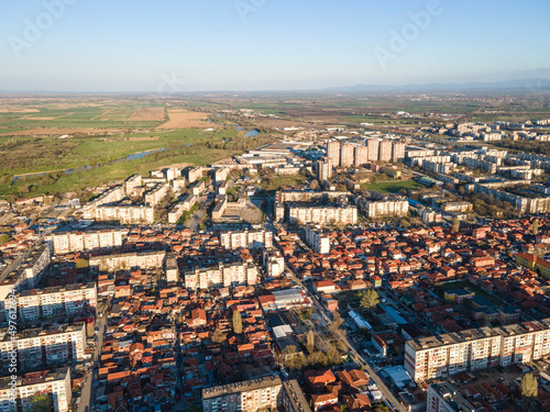 Aerial view of Stolipinovo neighborhood in Plovdiv, Bulgaria photo