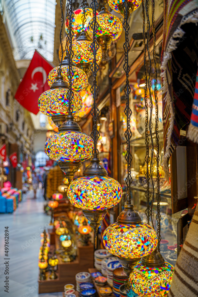 Hanging Colored Turkish Lamps