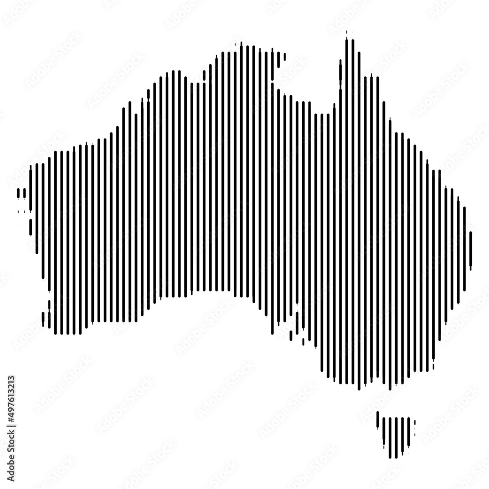 Obraz premium Halftone Australia Map.