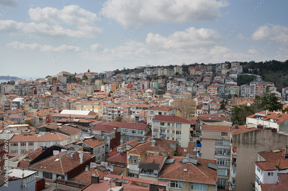 Many homes in Istanbul landscape