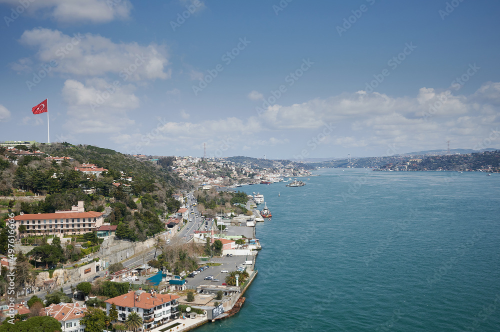 Panorama of Bosphorus channel