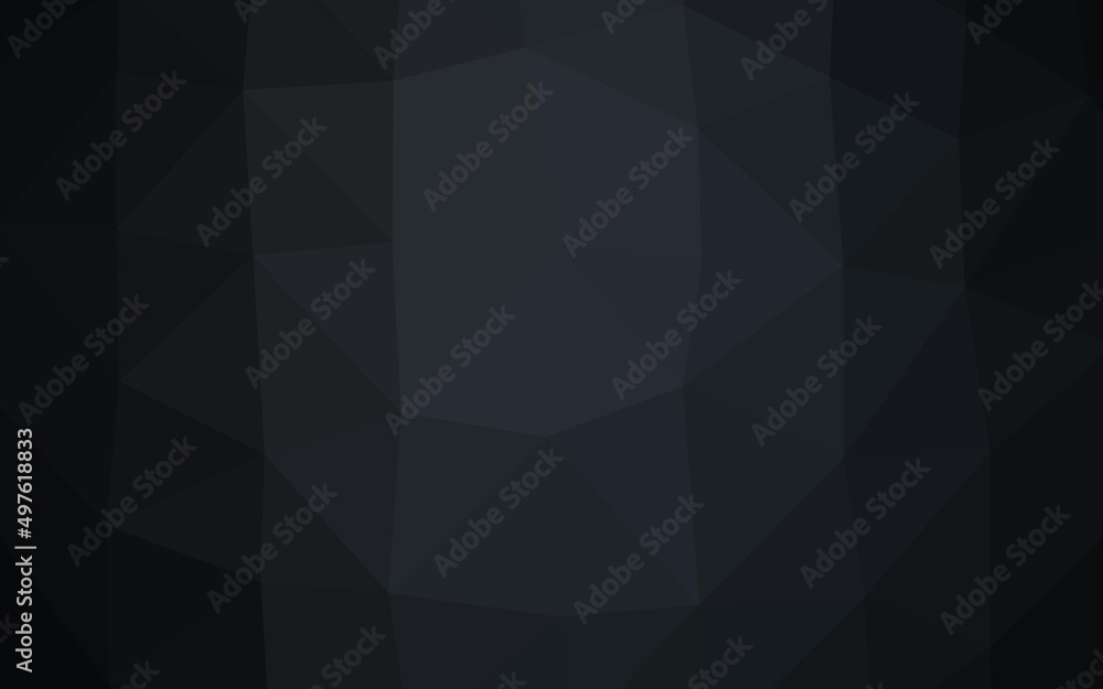 Dark Black vector low poly layout. Dark Black vector low poly layout.