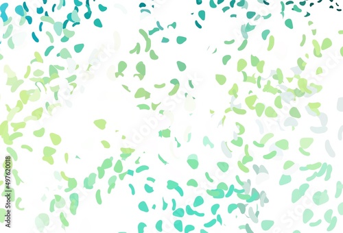 Wallpaper Mural Light green, yellow vector texture with random forms. Torontodigital.ca