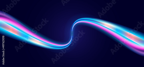 Abstract background with rainbow colored light waves. Vector illustration. Vector editable
