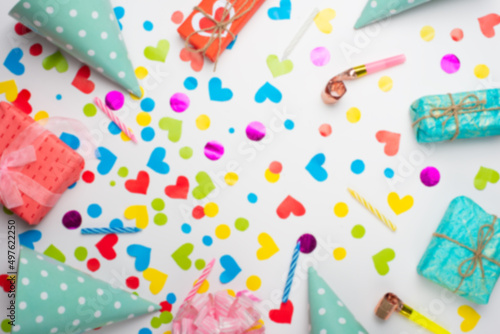 Celebration, party, patty, birthday. Background blurred for design