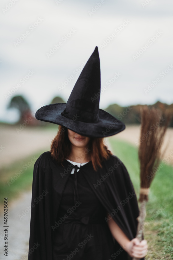 Witch with a broom Witch with a broom