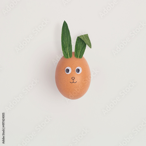 Wallpaper Mural Easter egg with bunny ears and face. Happy Easter, Creative  minimal Easter holiday concept  holiday  Easter celebration greeting card or idea. Torontodigital.ca