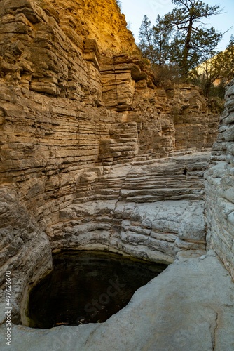 Sinkhole pool in canyon