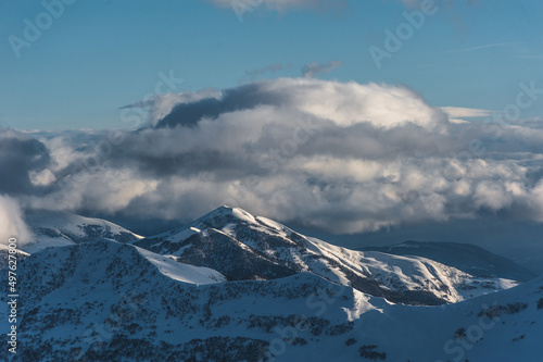 Wallpaper Mural Snowy winter mountains in sun day. Georgia, from ski resort Gudauri. Torontodigital.ca