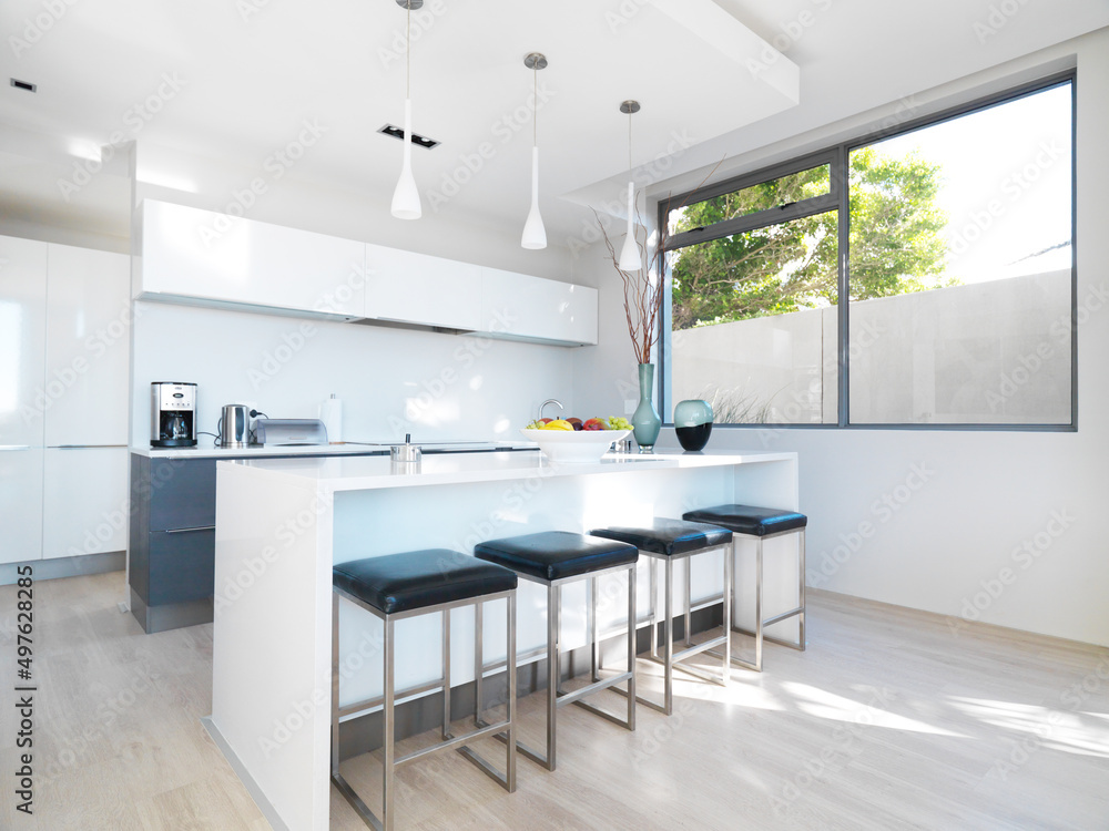 Image showcasing Modern kitchen for modern living. Open plan kitchen area in a modern ...