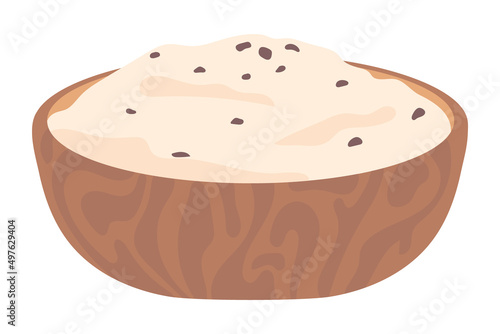 wooden bowl with spice