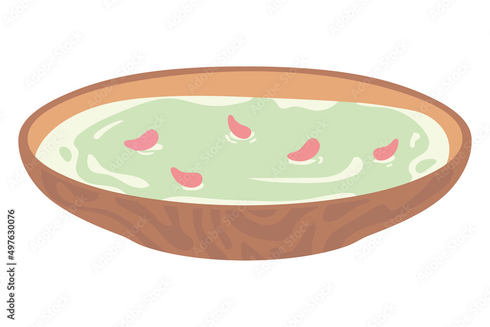 bowl with petals and water bowl with petals and water
