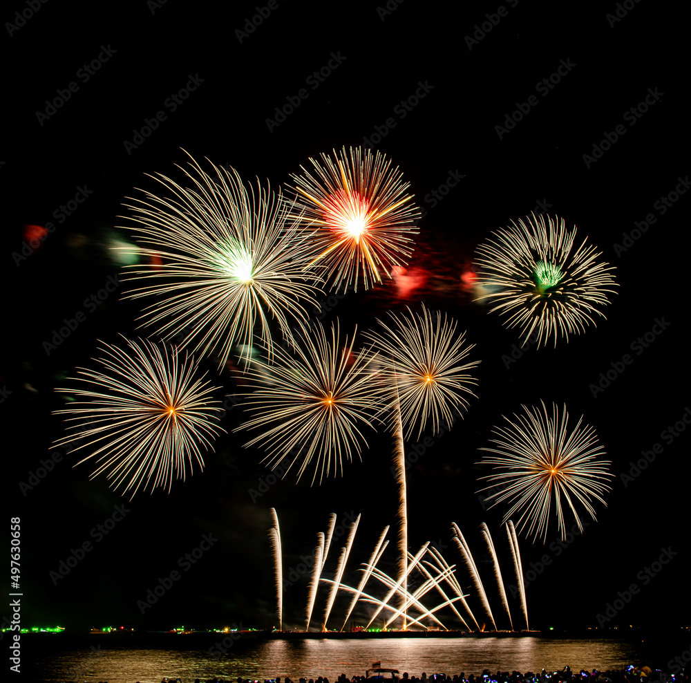 Firework Festival at Pattaya City in Thailand that established every year at the end on the month of November during 26