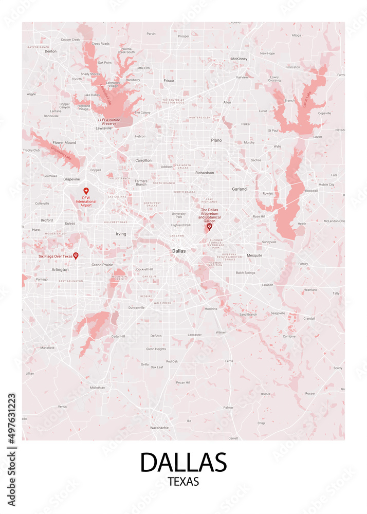 Printable Map Of Dallas Texas
