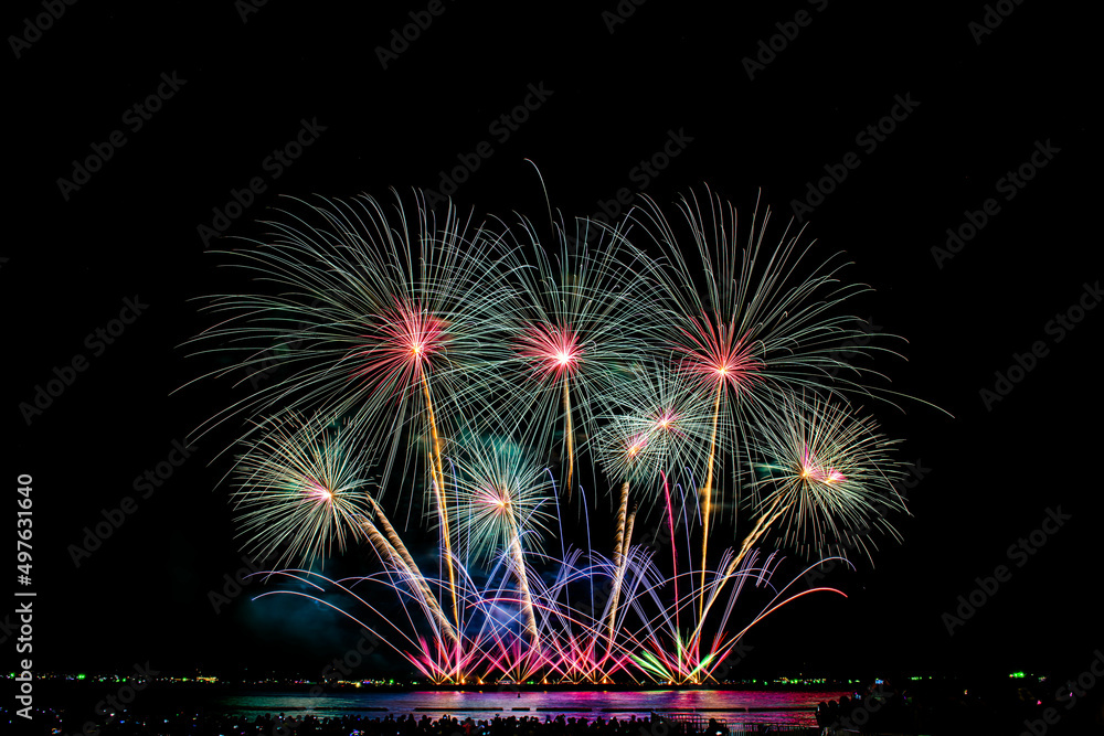 Firework Festival at Pattaya City in Thailand that established every year at the end on the month of November during 26 - 29.
