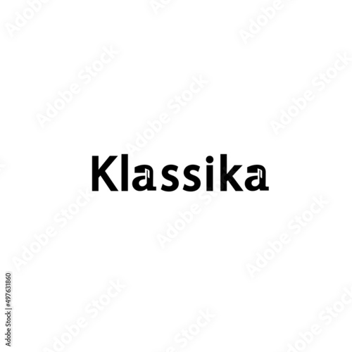 initial Letter Klassika Design Vector