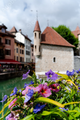 Annecy old town with river, France photo