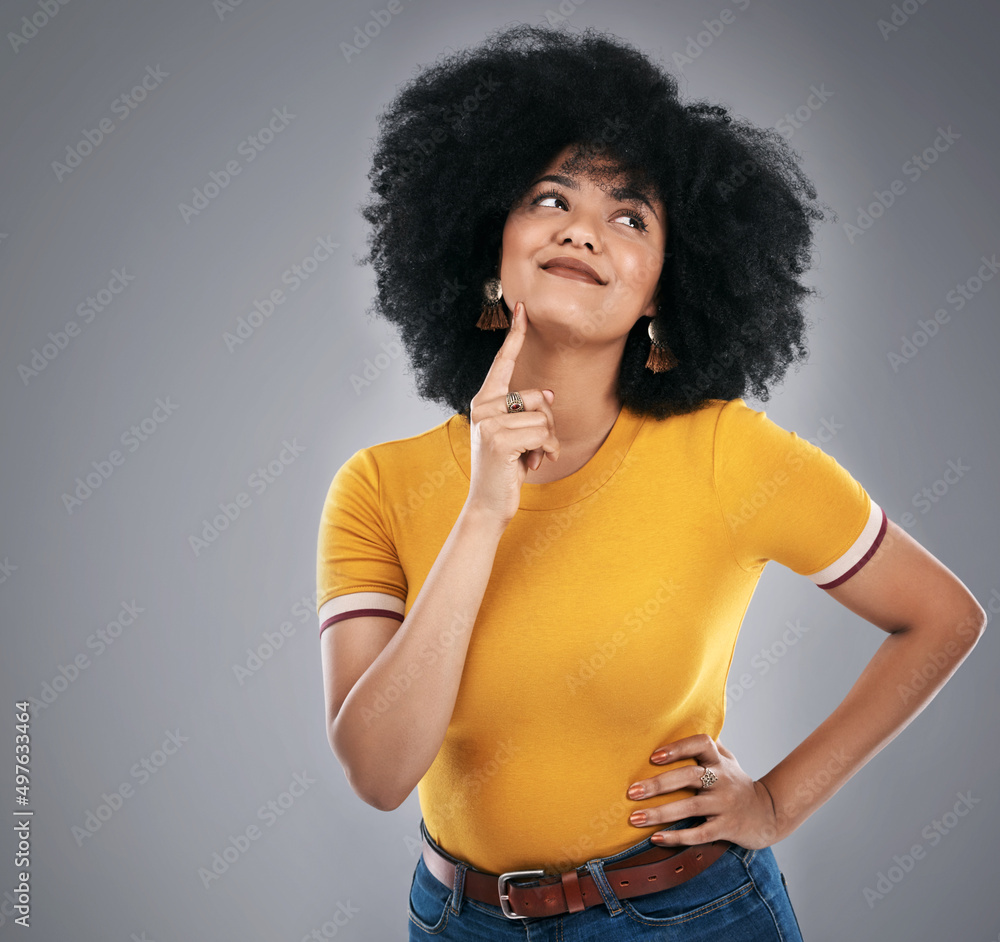 Dont think about it, live life to the fullest. Studio shot of an attractive young woman posing against a grey background. Dont think about it, live life to the fullest. Studio shot of an attractive young woman posing against a grey background.