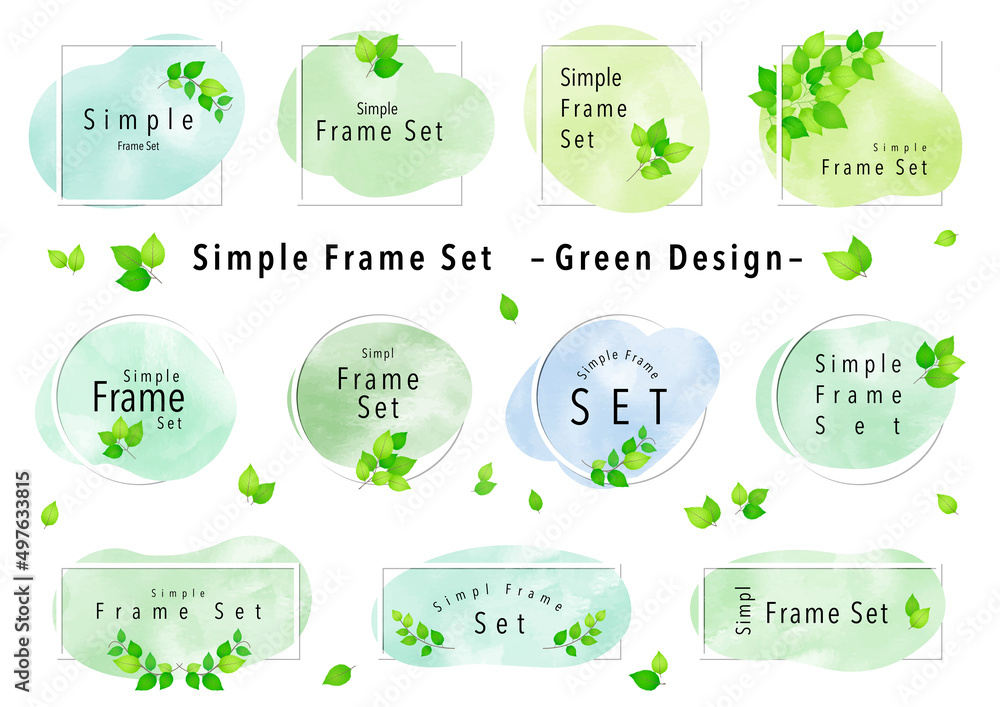 Simple Frame Set -Green Design-