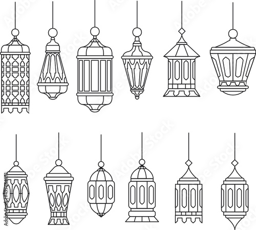 Islamic lantern monoline style