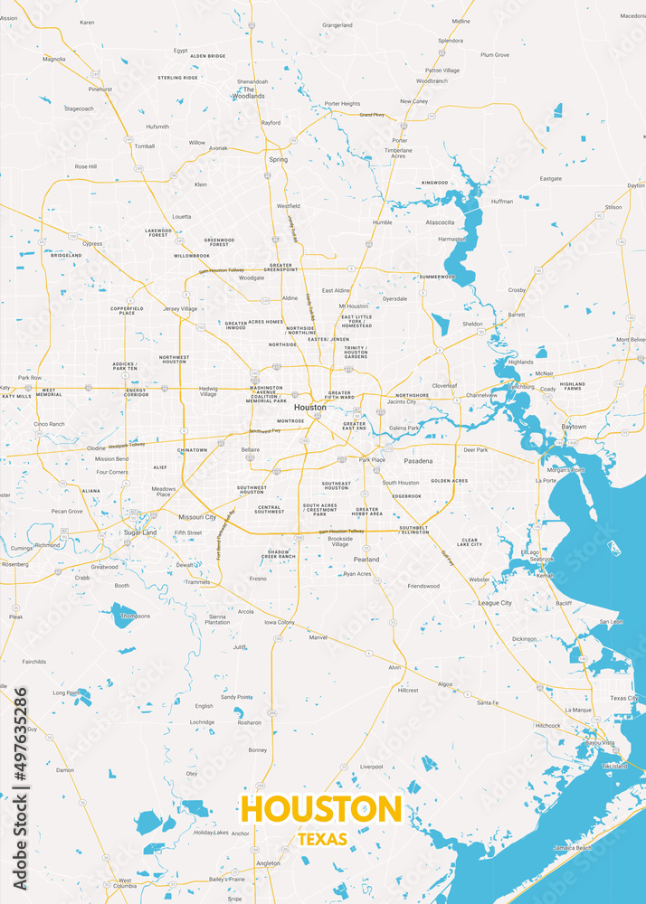 Poster Houston Texas map Road - 1000 F 497635286 IVWtiTPi6ARpqVwSi1Hconkp2XWVCBQb