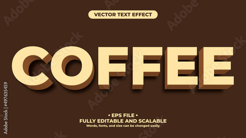 Coffee Minimalist 3D Editable Text Effect