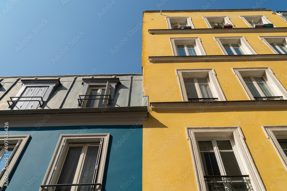 A Warm and Cool Parisian Facade