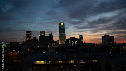 OKC skyline sunset