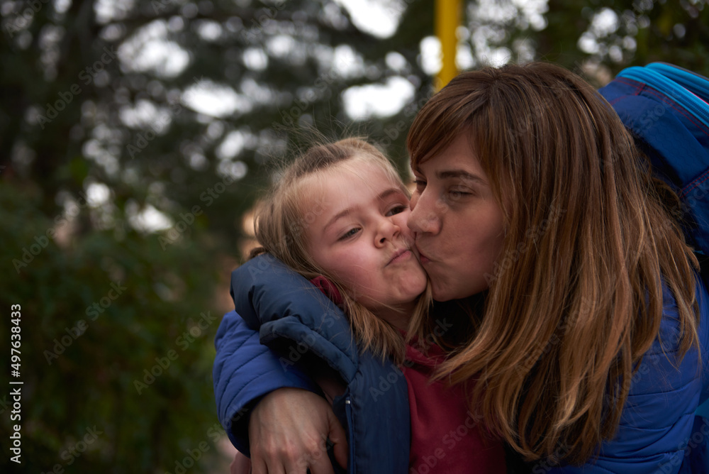Mum and daughter after School Mum and daughter after School