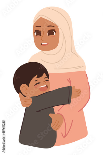 muslim mother and son