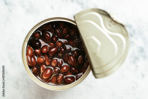 Canned black beans photo