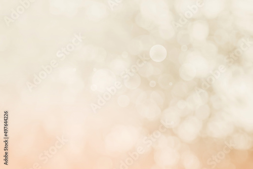 Abstract blurry cream color for background, Blur festival lights outdoor celebration and white bokeh focus design element.