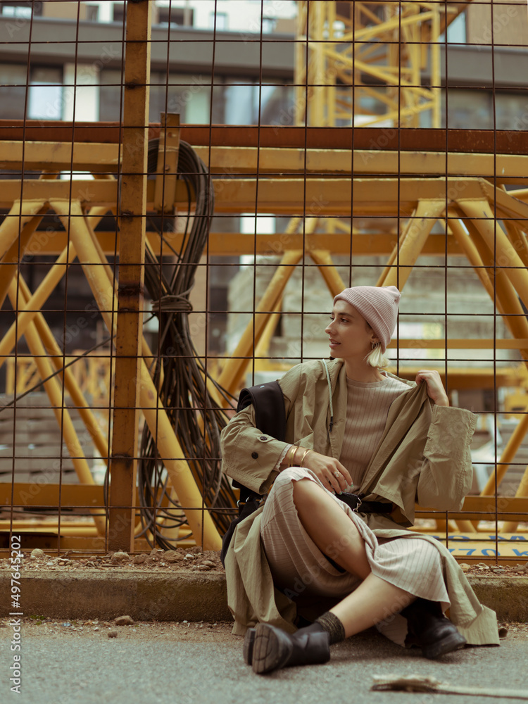 Construction site fashion shoot Construction site fashion shoot