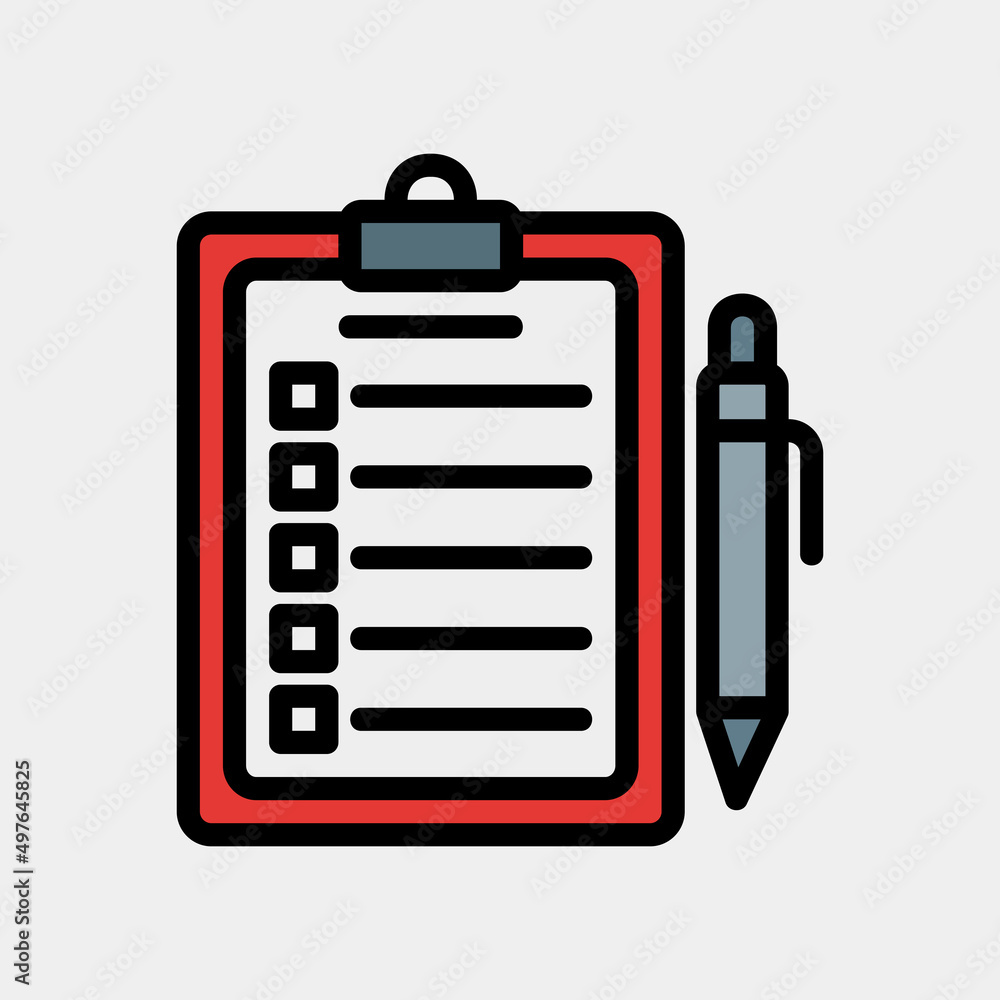 List icon in filled line style, use for website mobile app presentation List icon in filled line style, use for website mobile app presentation