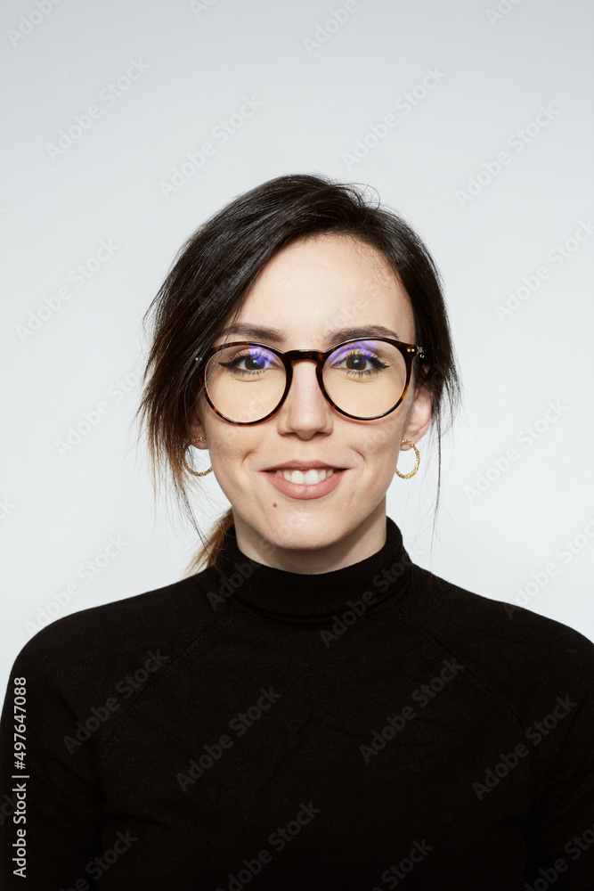 Portrait of a woman in studio Portrait of a woman in studio