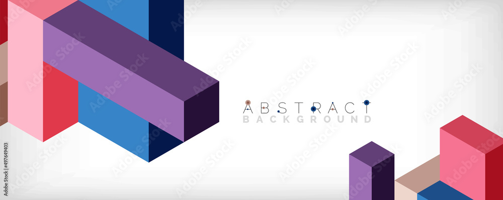 Abstract background. 3d cubes, cubic elements and blocks. Techno or business concept for wallpaper, banner, background, landing page Abstract background. 3d cubes, cubic elements and blocks. Techno or business concept for wallpaper, banner, background, landing page