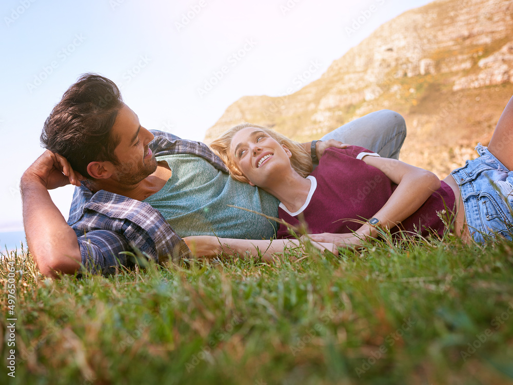 The look of love. Shot of an affectionate young couple enjoying a day outdoors. The look of love. Shot of an affectionate young couple enjoying a day outdoors.