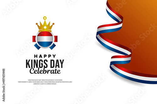 Kings Day Vector Design Template