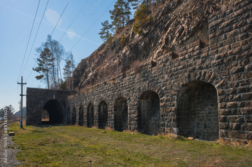 Spring on Circum-Baikal Road to the south of Lake Baikal