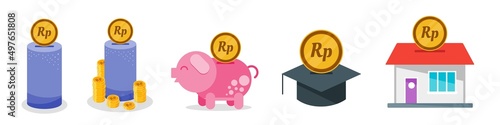 Saving Indonesian Rupiah Money Set