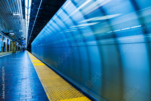 motion blur subway train photo