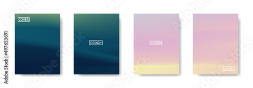 Set of abstract background with beautiful gradation color, colorful background for poster flyer banner backdrop.vertical banner.cool fluid background vector illustration