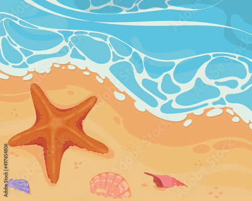 summer beach and sea